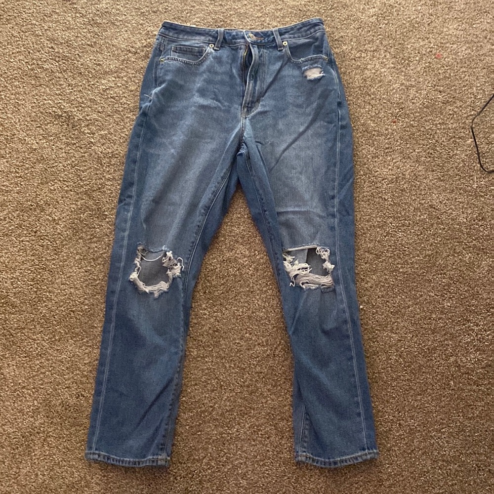 american eagle size 4 short mom jeans